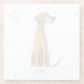 Charlie Dog Glazen Onderzetter (Achterkant)