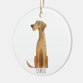 Charlie Dog Keramisch Ornament (Links)