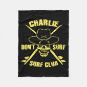 Charlie Don't Surf  Fleece Deken (Voorkant)
