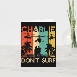 Charlie Don't Surf T-shirt Militaire Vietnamoorlog Kaart