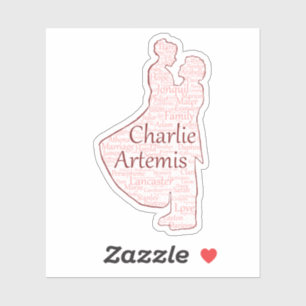 Charlie en Artemis Custom-Cut Vinyl Sticker