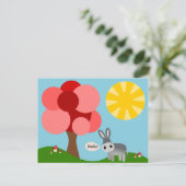 Charlie het Donkey-landschap Briefkaart (Staand voorkant)