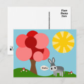 Charlie het Donkey-landschap Briefkaart (Voorkant / Achterkant)