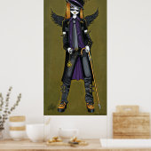 Charlie Hipster Steampunk Angel Poster (Keuken)