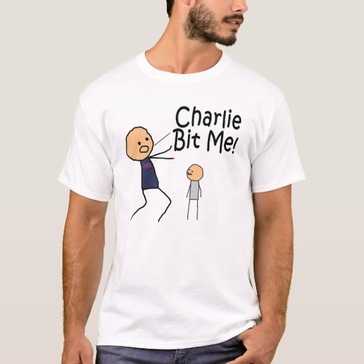 Charlie m'a mordu T-shirt (Devant)