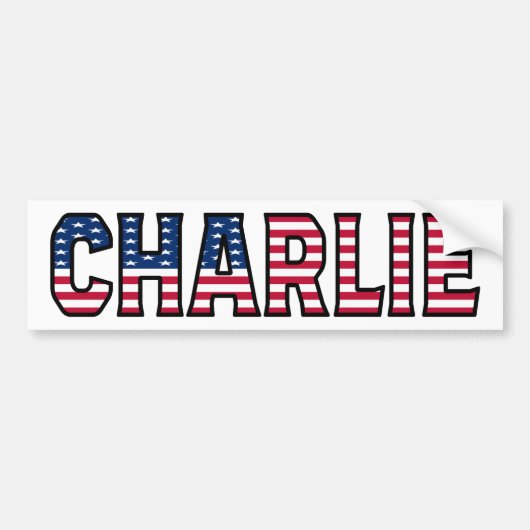 Charlie Name Vorname USA Aufkleber Sticker Auto (Devant)