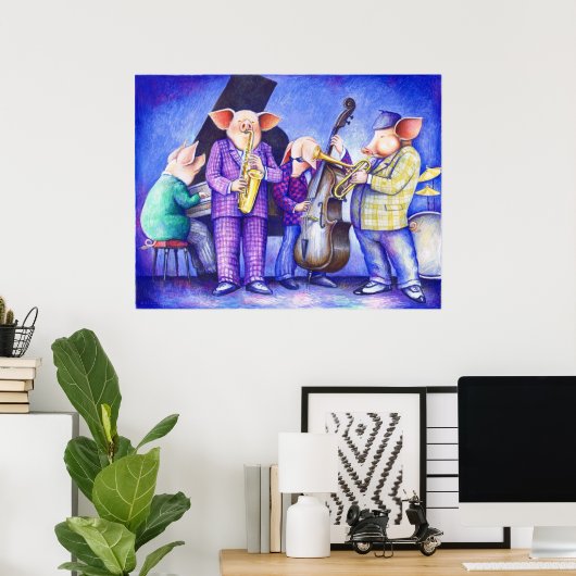 Charlie Porker en zijn All Sties Poster (Thuiskantoor)