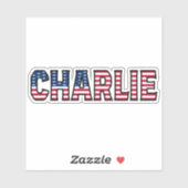 Charlie Prénom USA Sticker Stickerset (Feuille)