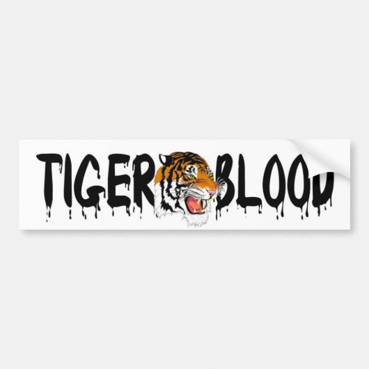 Charlie Sheen TIGER BLOOD Bumpersticker (Voorkant)