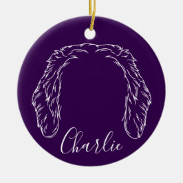 Charlie-sieraad (pootafdrukken) keramisch ornament