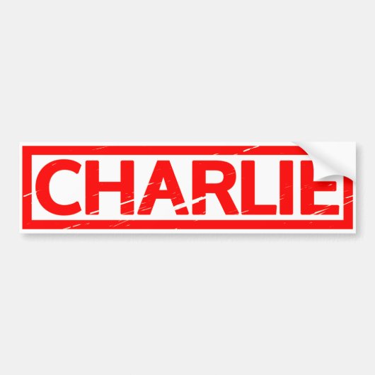 Charlie Stamp Bumpersticker (Voorkant)