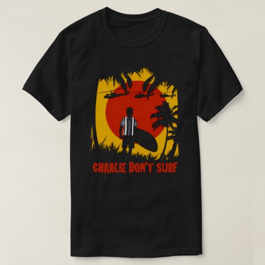 CHARLIE SURF GEEN T-SHIRT (Design voorkant)