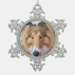 Charlie the Dog Tin Sneeuwvlok Ornament