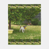 Charlie The Fox Terrier Play Time, Fleece Blanket (Voorkant)