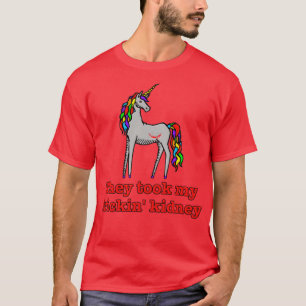 Charlie Unicorn die mijn wrijvingsnier heeft meege T-shirt
