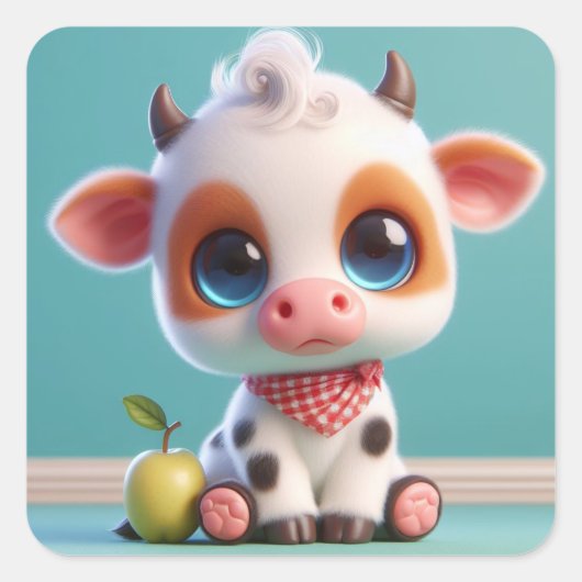 "Charlie" Vierkante Sticker (Voorkant)