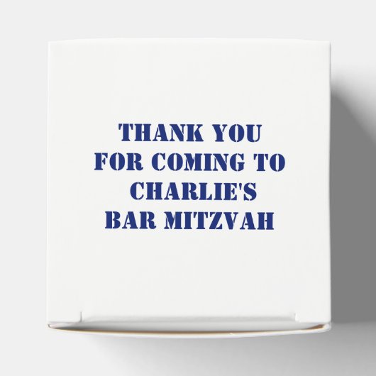 Charlie's Bar Mitzvah Bedankdoosjes (Bovenkant)