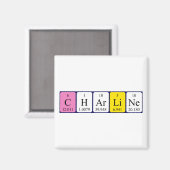 Charline periodiek table name magnet magneet (Voorkant / Achterkant)