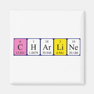 Charline periodiek table name magnet magneet
