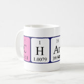 Charlise tasse de nom de table périodique (Devant gauche)