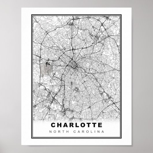 Charlotte Area Map Poster (Voorkant)