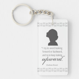 Charlotte Bronte - Blijf naar boven kijken - wit Sleutelhanger