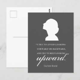 Charlotte Bronte - Blijf naar boven kijken - zwart Briefkaart