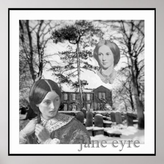 Charlotte Bronte heeft haar oog op Jane Eyre Poster (Voorkant)