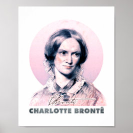 Charlotte Bronte Pink Richmond Painting Portrait Poster