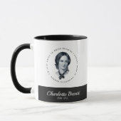 Charlotte Bronte Portrait et Citer Mug (Gauche)