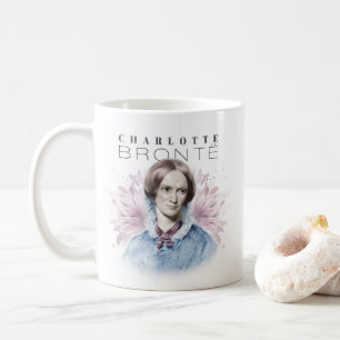 Charlotte Bronte Portret van Richmond met bloemen Koffiemok
