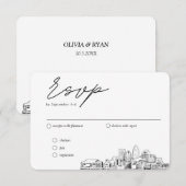 Charlotte Bruiloft Traditionele RSVP Maaltijden Op Informatiekaartje (Voorkant / Achterkant)