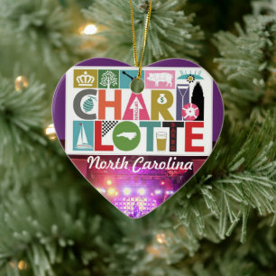 Charlotte Carolina coeur ornement