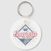 Charlotte City North Carolina Verenigde Staten Sleutelhanger (Voorkant)
