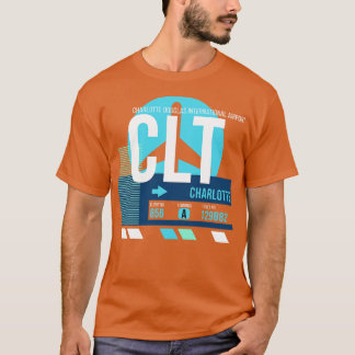 Charlotte CLT Airport Code Bagage Label T-shirt