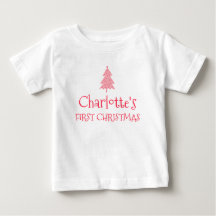 Charlotte Eerste Kerst Baby 1e Kerst Naam Shirt