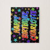 "CHARLOTTE" First Name, Fun "HAPPY BIRTHDAY" Legpuzzel (Verticaal)