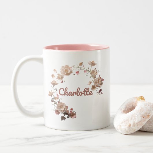 Charlotte Floral Mug (Avec donut)
