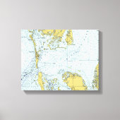Charlotte Harbour Florida Nautical Map Canvas Afdruk (Voorkant)