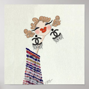 Charlotte Is Happy Glam Mode Kunst Poster