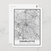 Charlotte Map Briefkaart (Voorkant / Achterkant)