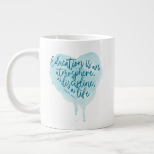 Charlotte Mason Quote Blue Waterverf Homeschool Extra Grote Beker