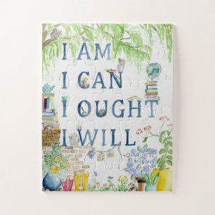 Charlotte Mason Quote I am I can I ought I will Legpuzzel