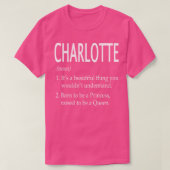 Charlotte Naam Gift 105 T-shirt (Design voorkant)