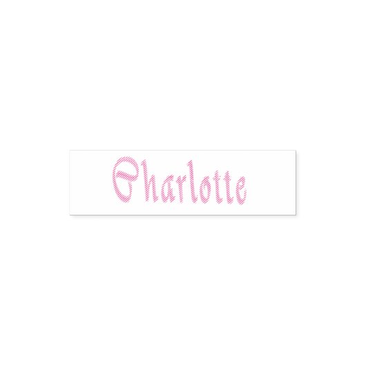 Charlotte Name Logo, Zelfinktende Stempel (Design)