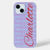 Charlotte Name Pattern Design Case-Mate iPhone Case (Achterkant)