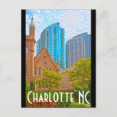 Charlotte NC Briefkaart (Voorkant)