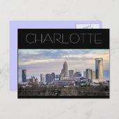 Charlotte NC Briefkaart (Voorkant / Achterkant)