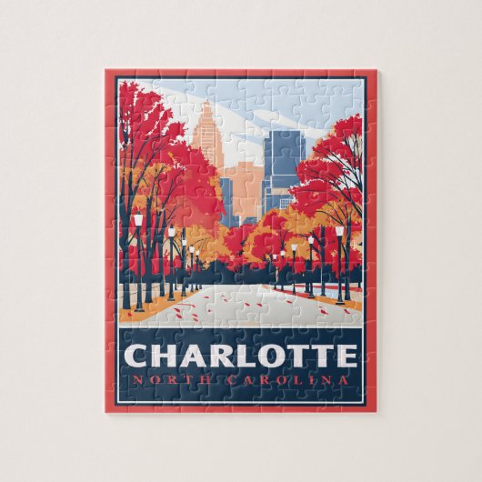 Charlotte, NC Legpuzzel (Verticaal)