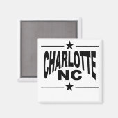 Charlotte NC Magneet (Voorkant / Achterkant)
